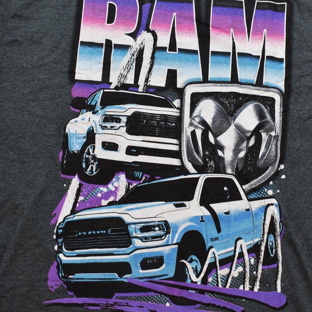 Dodge Ram Truck Charcoal Heather Long Sleeve Adult Shirt New S/M - Picture 3 of 7